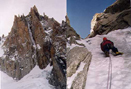Ascension du super couloir avec mon frere aymeric...